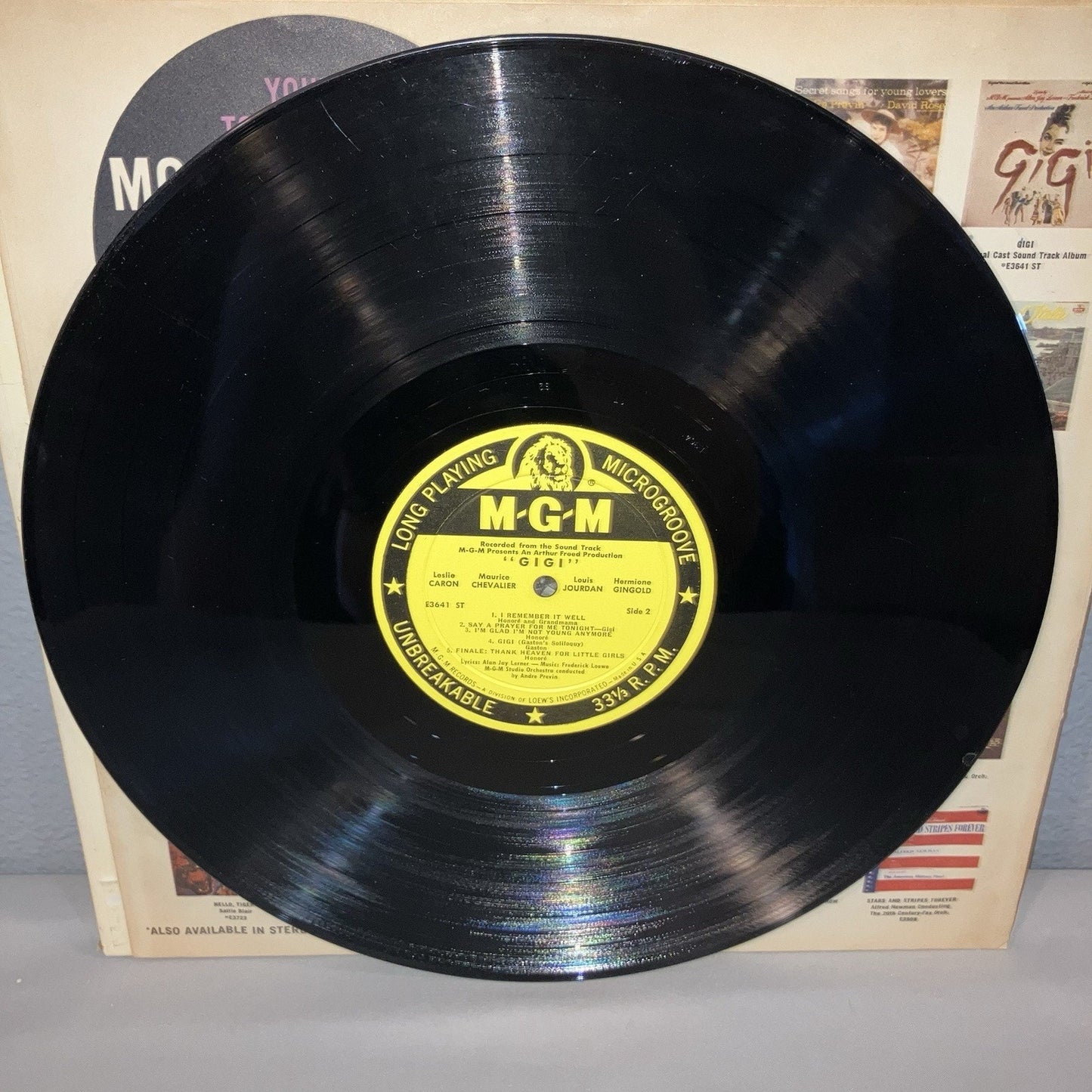 Vinyl Record Gigi Original Cast Soundtrack Album MGM Records 33rpm Good Shape