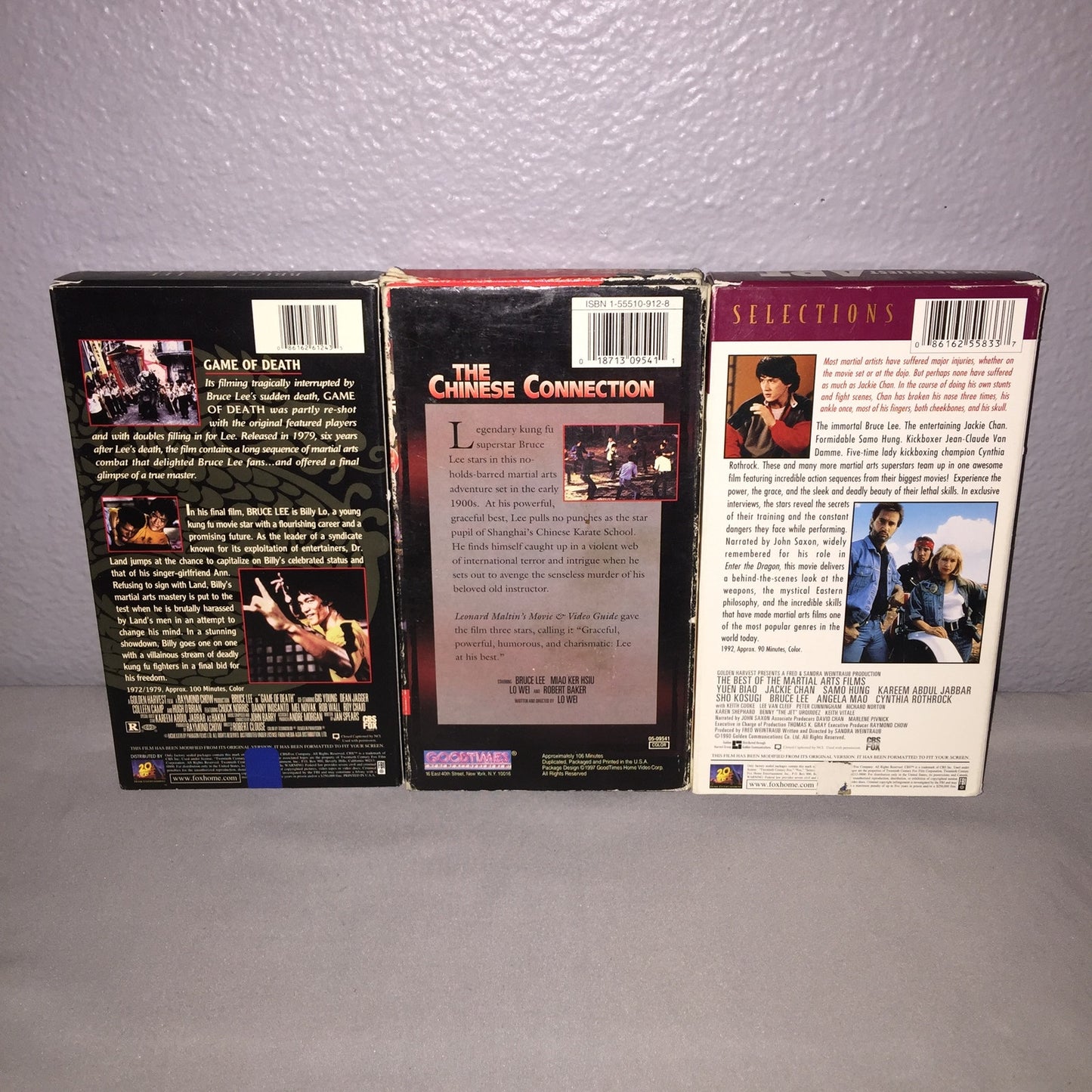 Vhs Used Bruce Lee Game Of Death / The Chinese Connection + The Deadliest Art