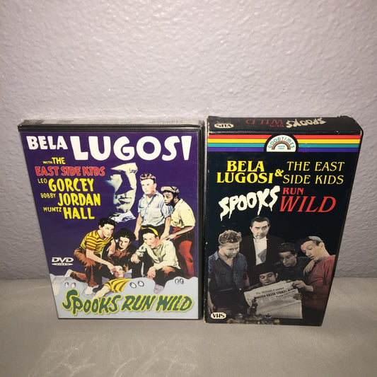 Spooks Run Wild Sealed Dvd / Open Vhs Tape Lot Bela Lugosi Horror Comedy Bundle