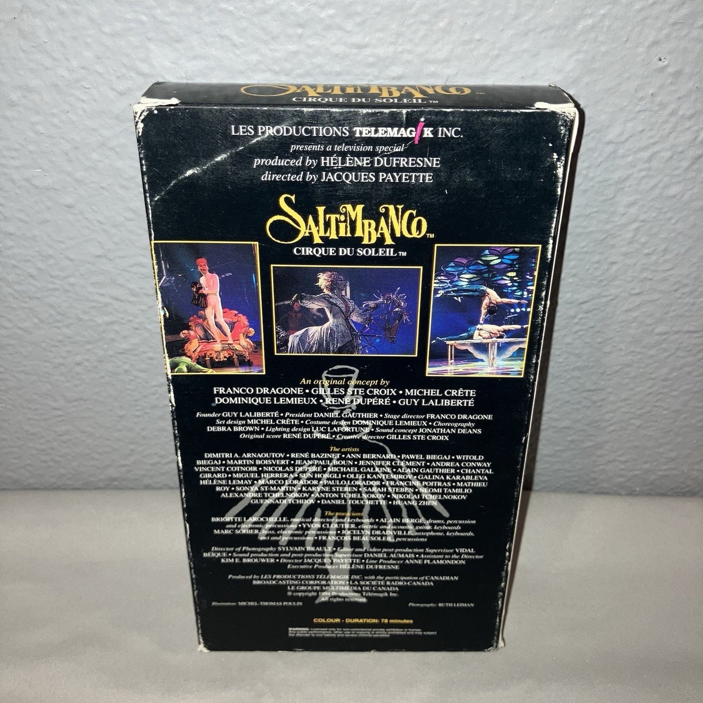 Vhs Used Cirque du Soleil Saltimbanco 1994 Tape Works Family 78 Minutes Long