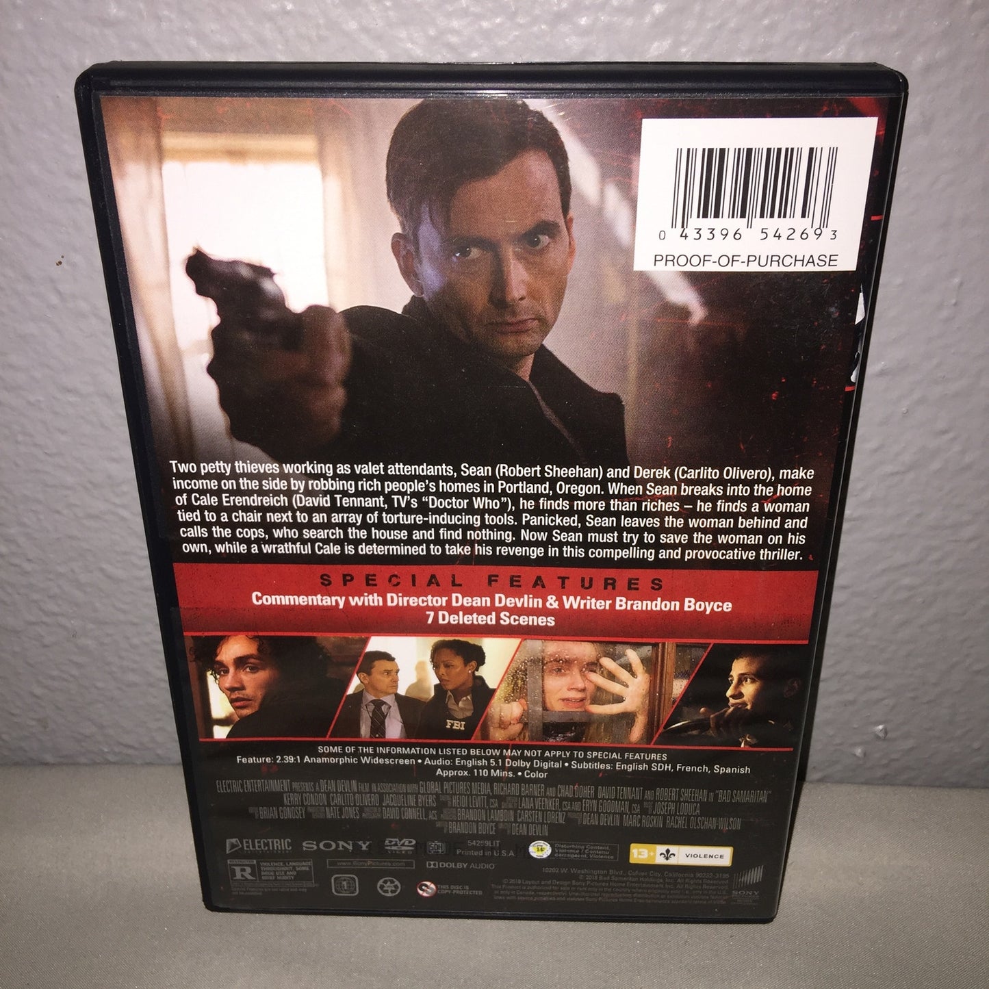 Dvd Used Bad Samaritan Movie With Special Features Starring David Tennant