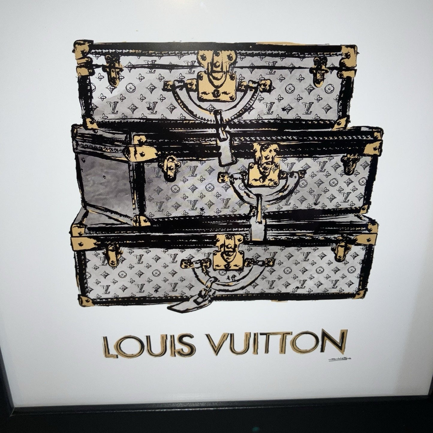 Art Fairchild Paris Louis Vuitton Framed 12 x 12” Print Official Authentic Rare