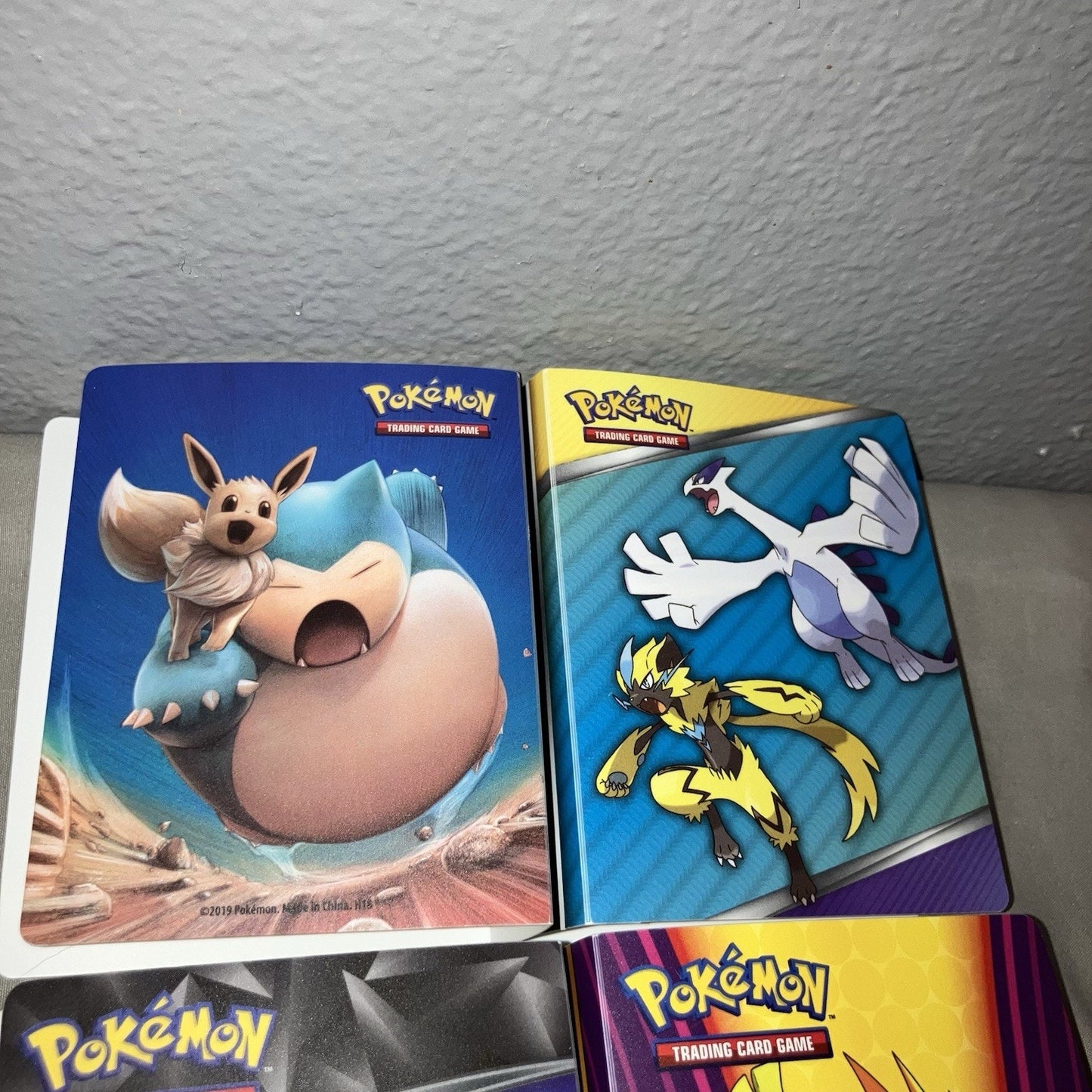 Pokemon Card Mini Binder Lot Celebi Pikachu Snorlax Eevee Lugia Lunala Solgaleo