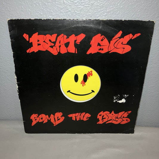 Vinyl Record Bomb The Bass Beat Dis Single 1989 BWAY 462 Scratched But Works
