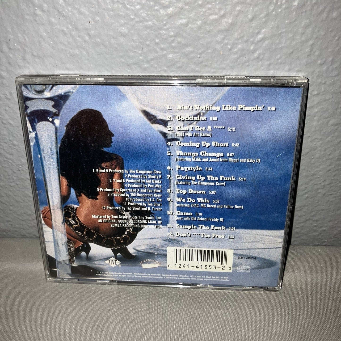 Cd Case Only Too $hort Short Cocktails Feat Ant Banks 2pac MC Breed Freddy B
