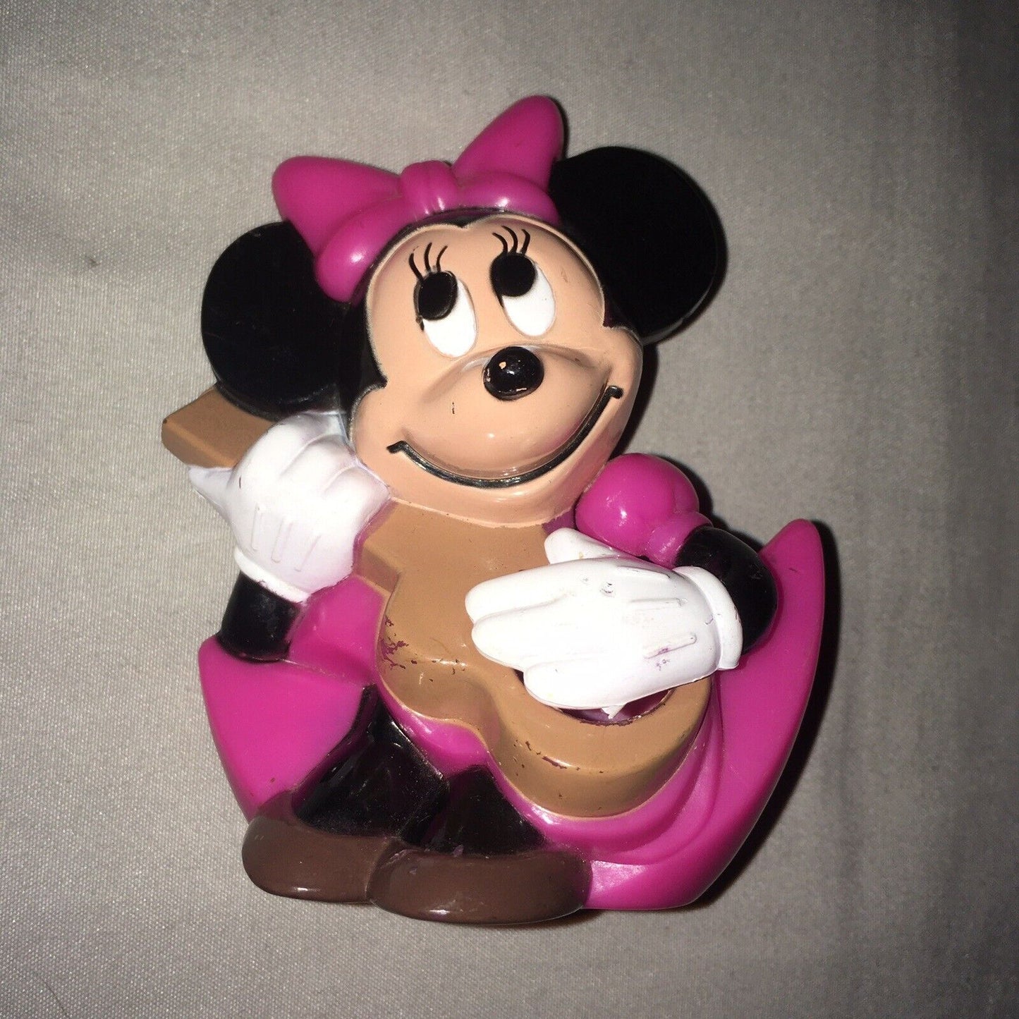 Disney Minnie Mouse 1986 Mini Gumball Dispenser Toy Vintage With 1 Still Inside!