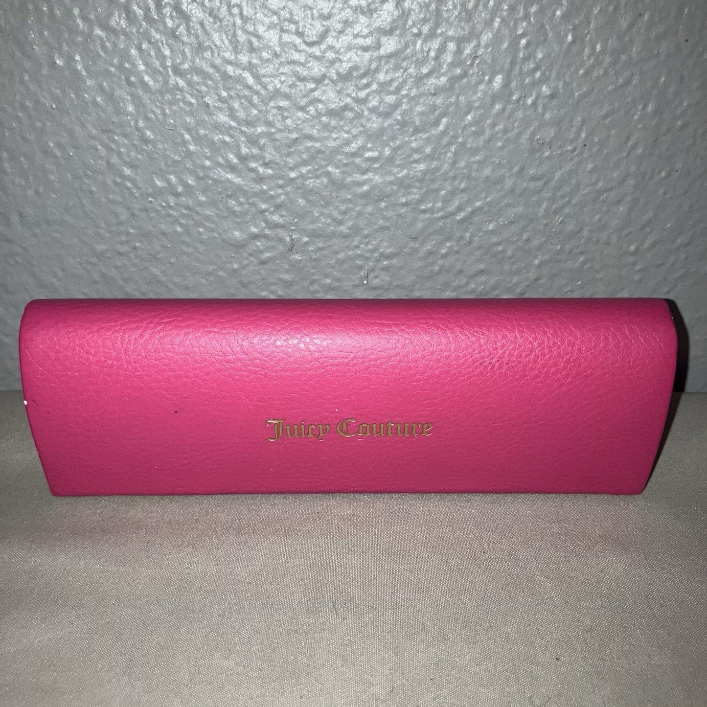 Juicy Couture Heart Shaped Glasses Case W Gold Silver Trim Used But Near Perfect