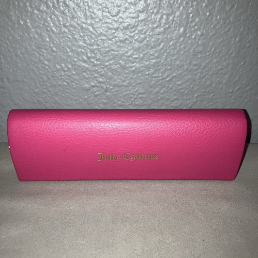 Juicy Couture Heart Shaped Glasses Case W Gold Silver Trim Used But Near Perfect