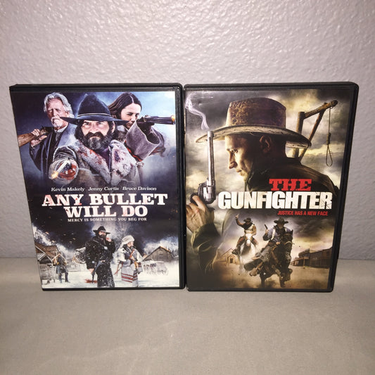 Dvd Used Any Bullet Will Do / The Gunfighter Both Not Rated Western Movie Lot
