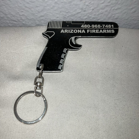 Arizona Firearms Store Glock Pistol Keychain Key Ring Used In Good Condition
