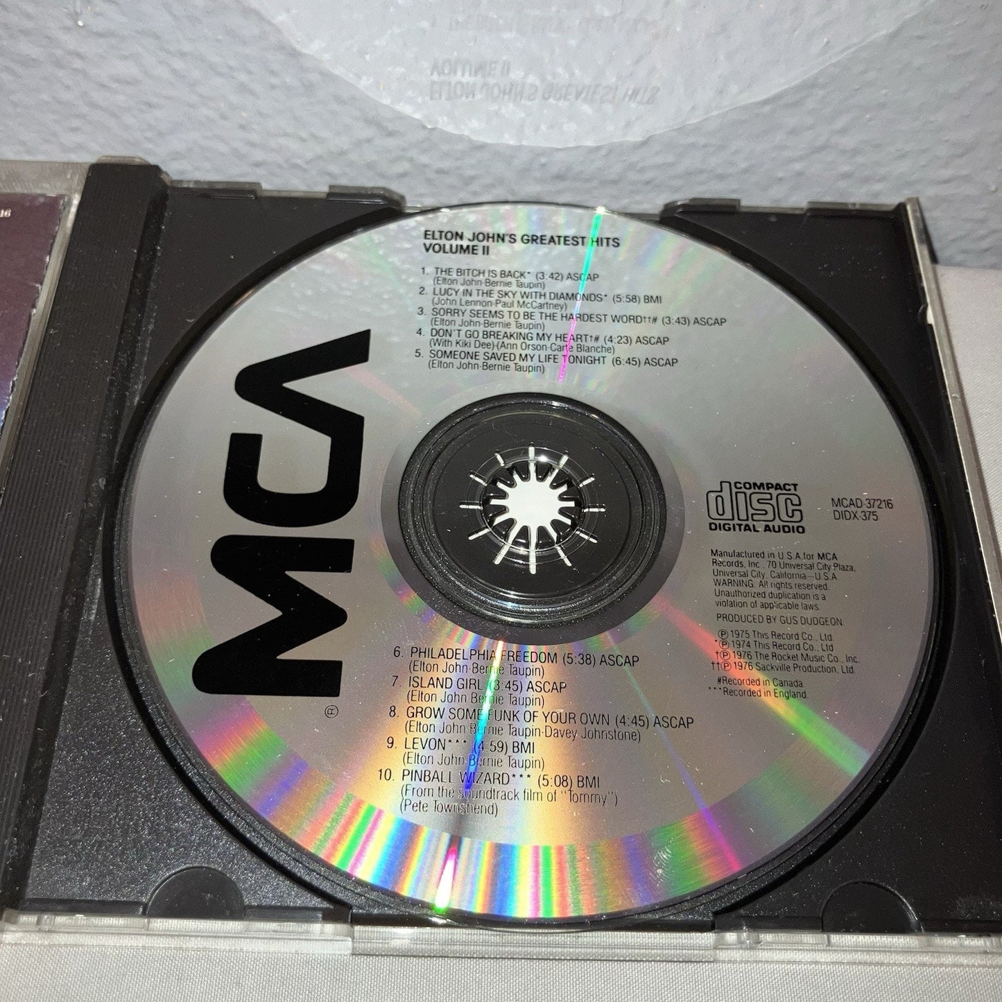 Cd Used Elton John Greatest Hits Volume II 2 No Barcode Scratched Disc But Works
