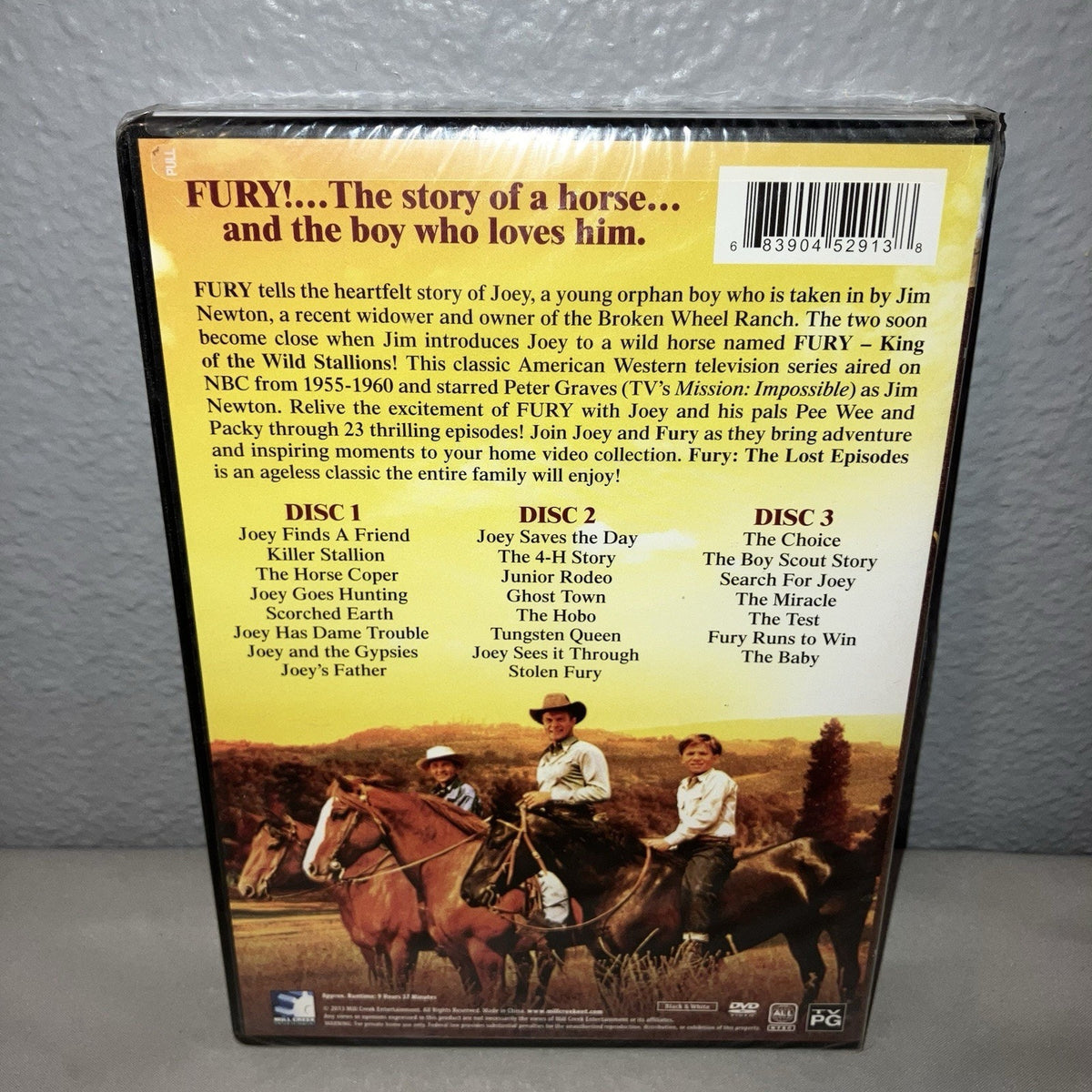 Dvd Sealed New Fury The Lost Episodes 3 Disc Mill Creek Entmt Black / White Only