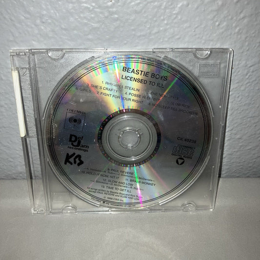 Cd Only Beastie Boys Licensed To Ill Loose Scratched Disc Works Replacement Case