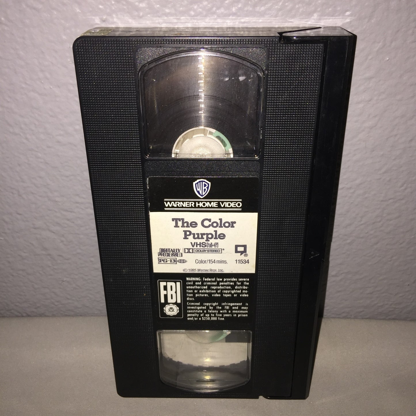 Vhs Used The Color Purple *Screener* Preview Tape For Display Purposes Only Wb