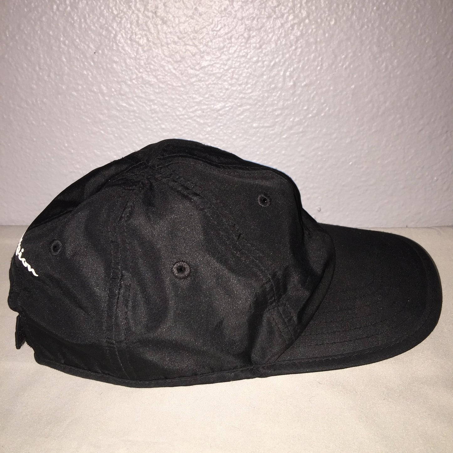 Champion Hat 100% Polyester Black Adjustable Strap Osfa Unisex Used Great Shape