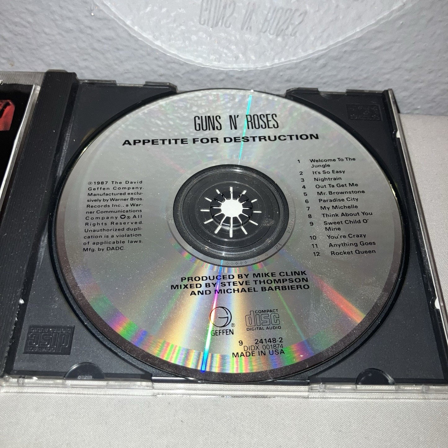 Cd Used Guns N' Roses Appetite For Destruction 1987 Geffen Records See Pics