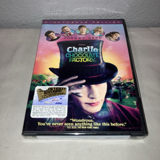 Dvd Sealed New Nwt Charlie and the Chocolate Factory Widescreen Johnny Depp