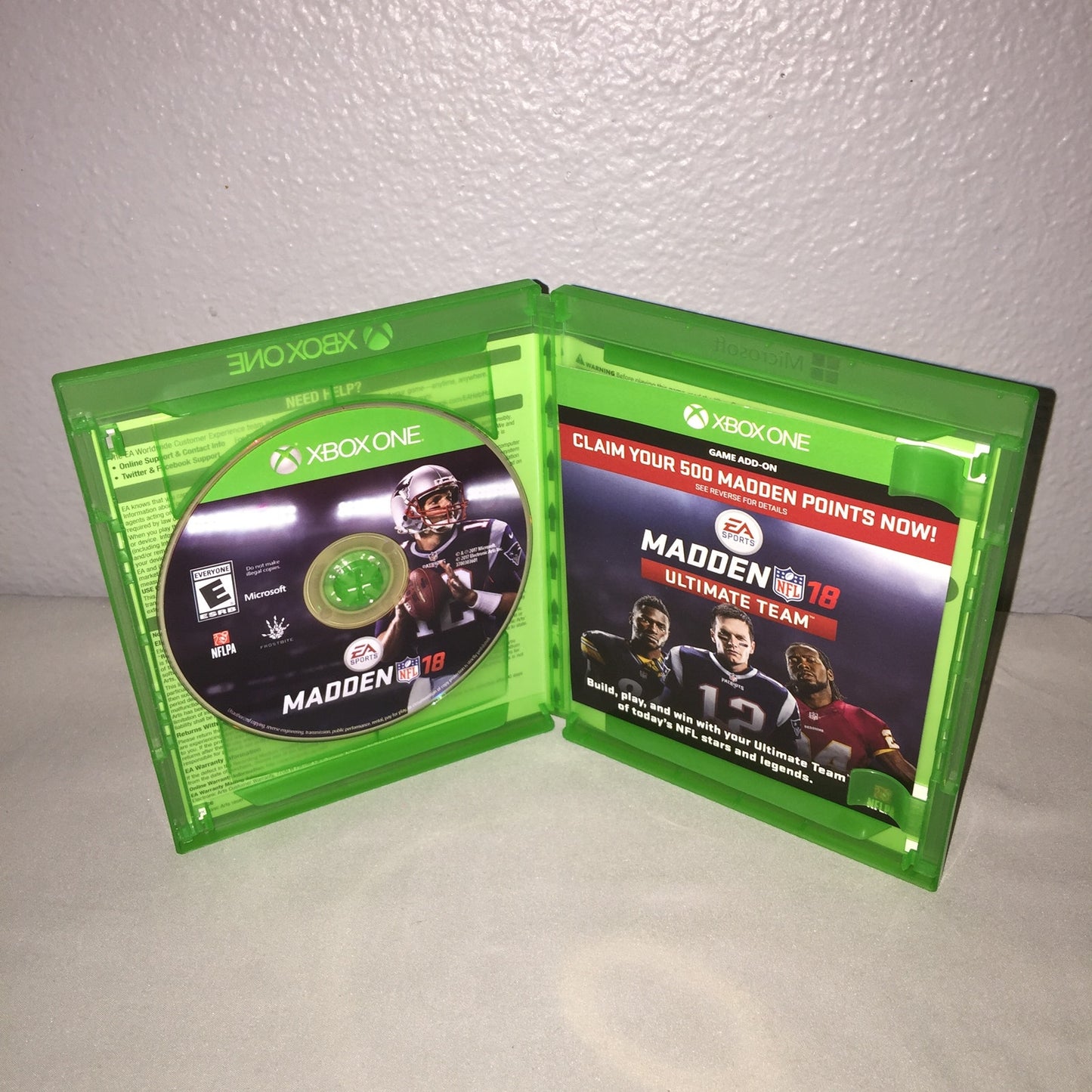 Xbox One Madden 17 / 18 Game Lot Tom Brady Rob Gronkowski Patriots *Tested Used*