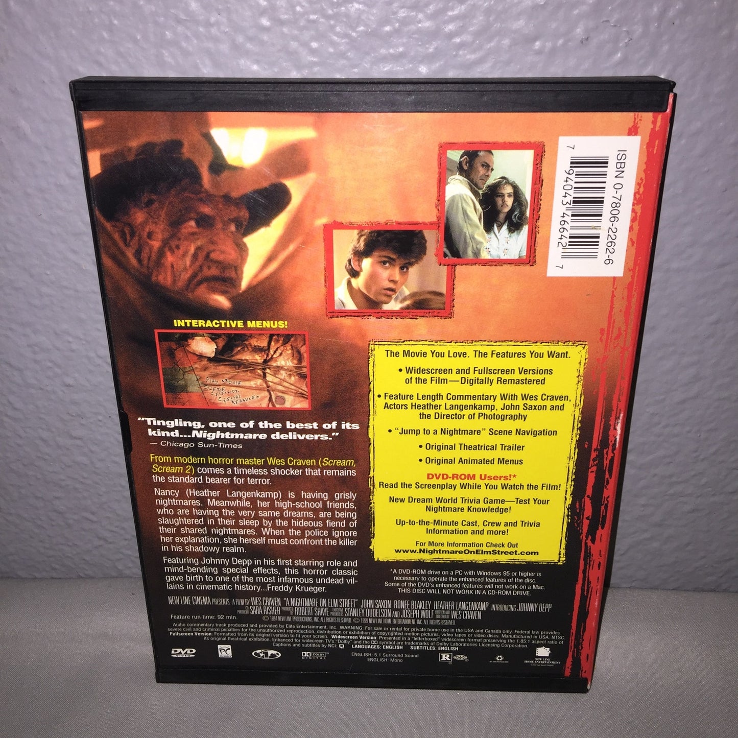 Dvd Used A Nightmare On Elm Street 1st Movie In Series Wes Craven Freddy Krueger