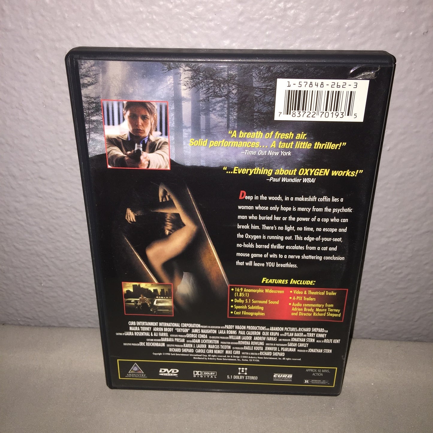 Dvd Used Oxygen Special Edition Widescreen Starring Adrien Brody Maura Tierney