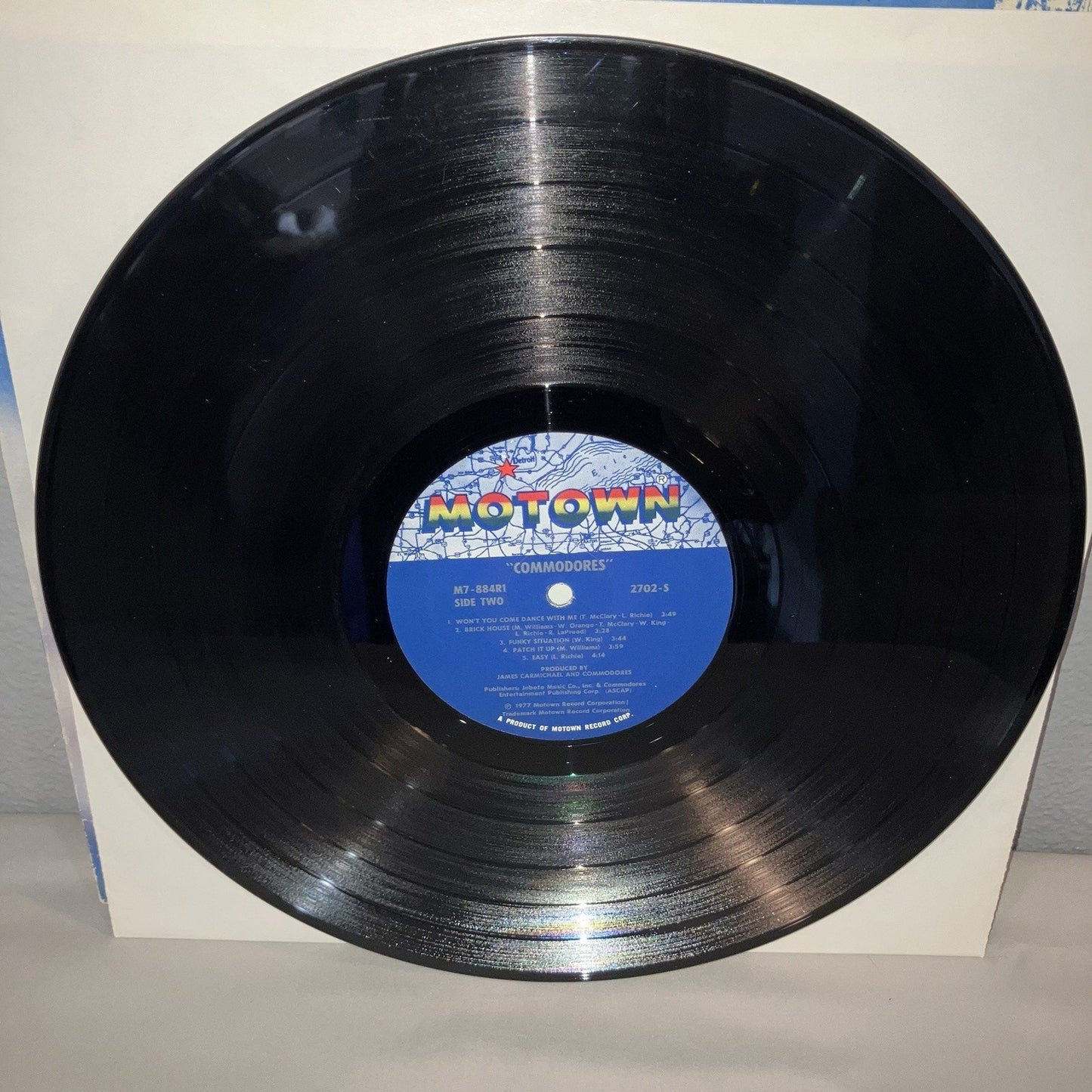 Vinyl Record Commodores Self Titled With Poster Signed Fascimile M88451 Motown