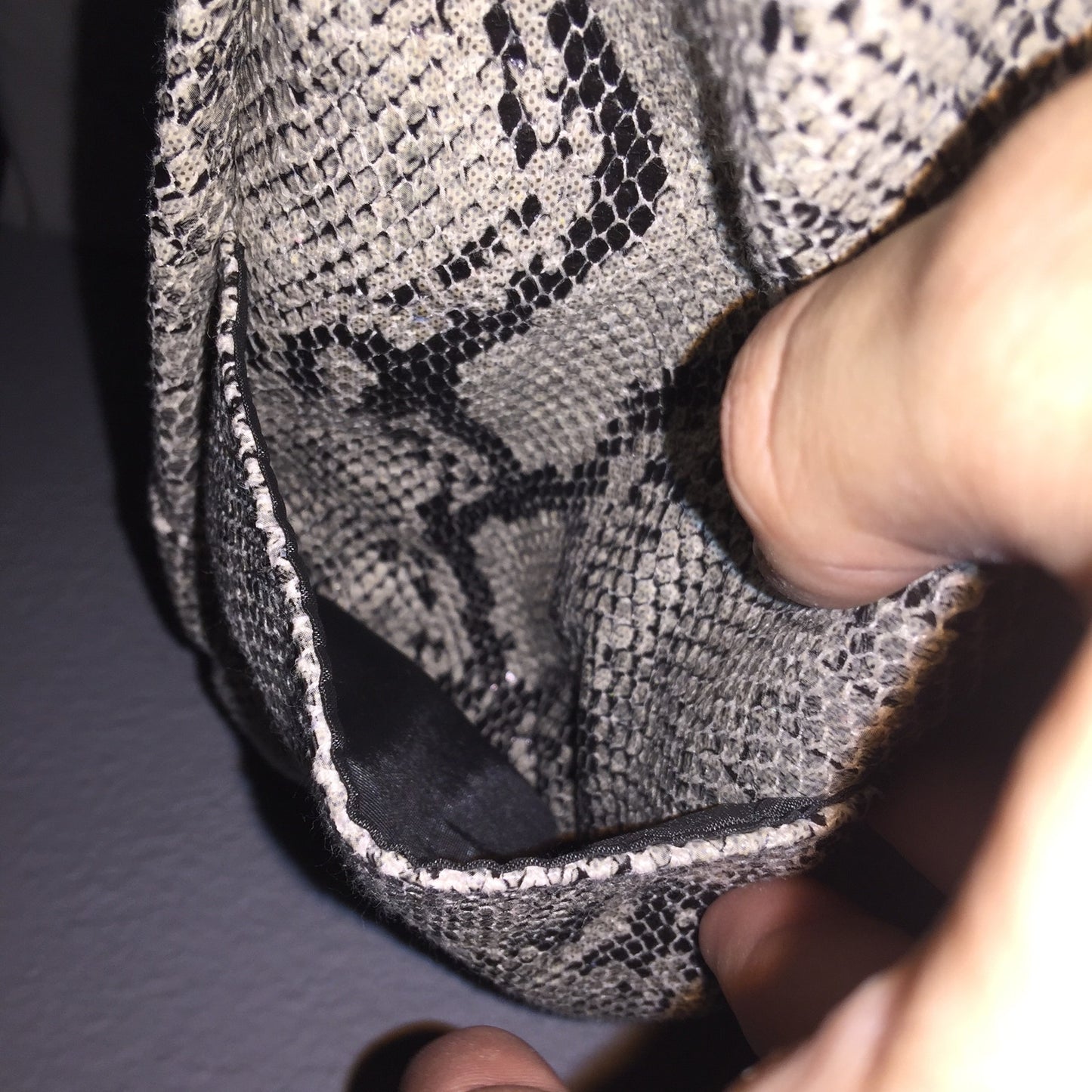 Bag Womens Purse Miche Leslie Retired Faux Snakeskin Animal Print Full Size Tote