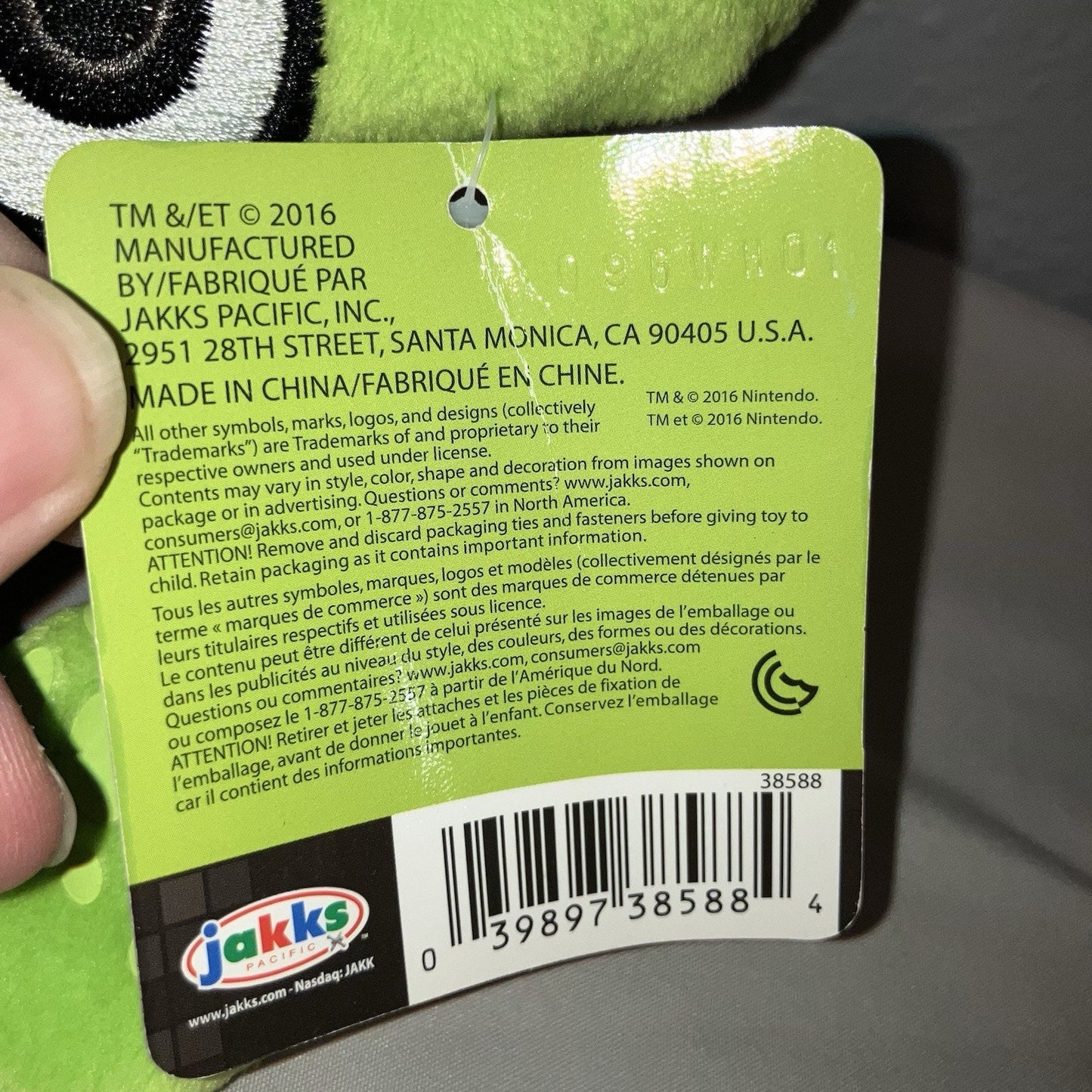 Plush New Splatoon Squid 8" Green Lootcrate Exclusive Nintendo Jakks Pacific