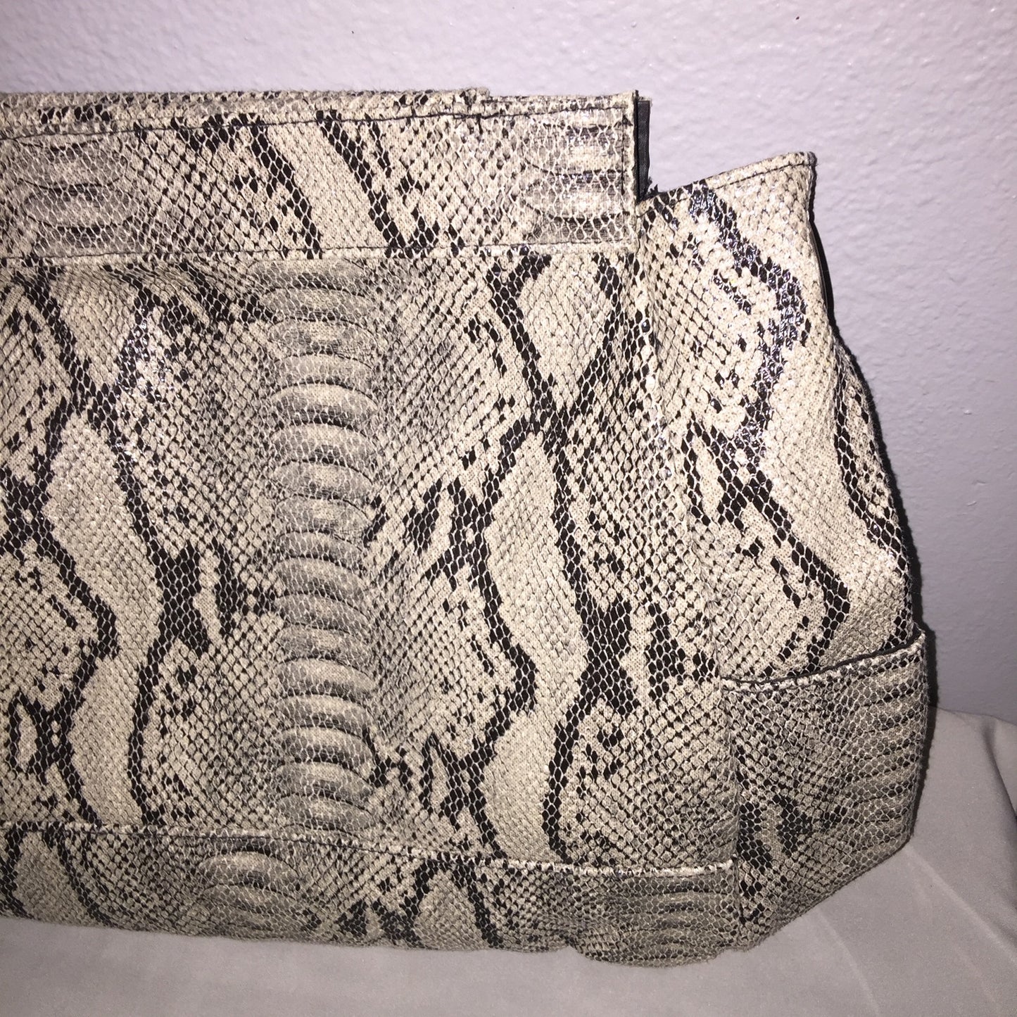 Bag Womens Purse Miche Leslie Retired Faux Snakeskin Animal Print Full Size Tote