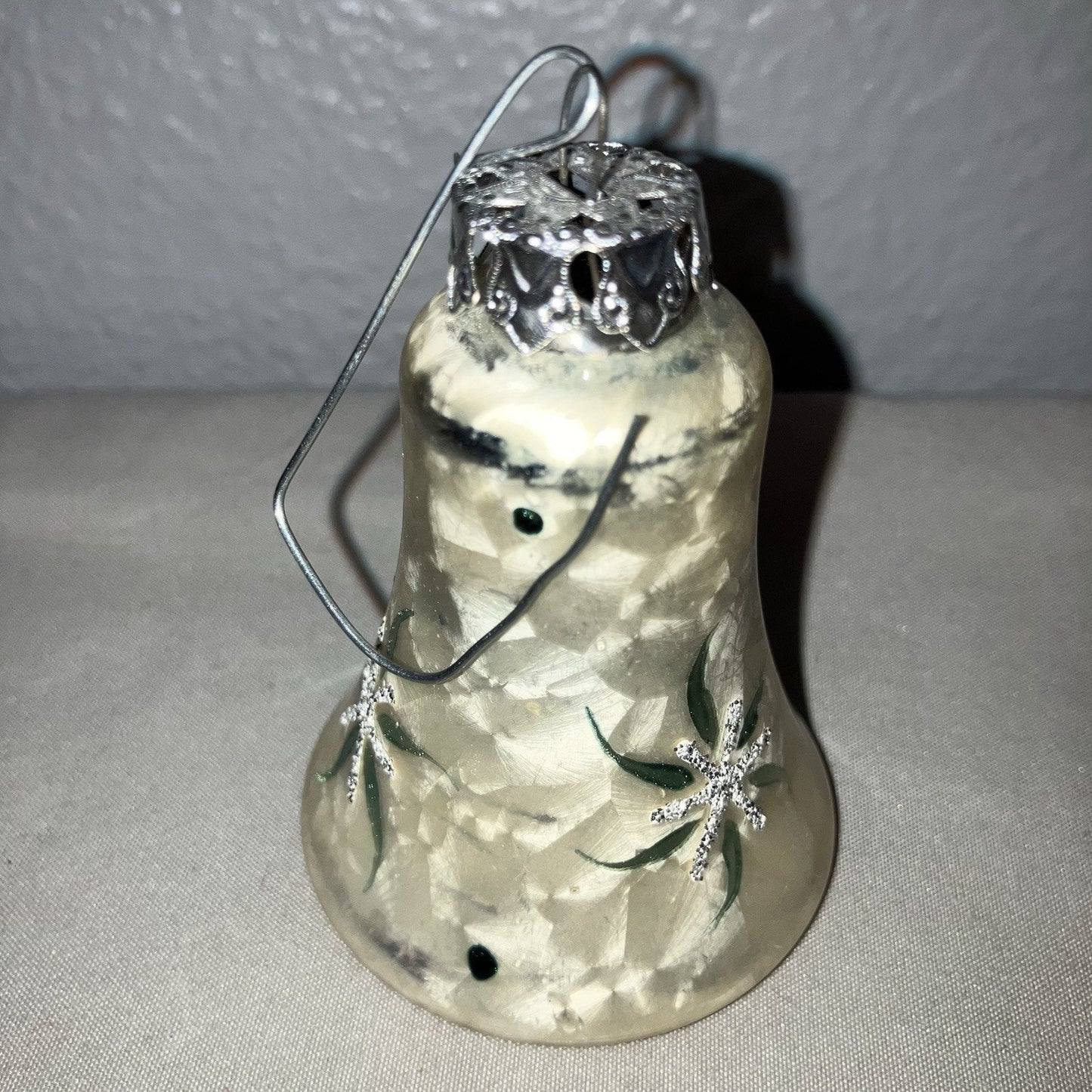 Vintage Glass Bell Xmas Christmas Holiday Ornament Shipped W Care Double Boxed