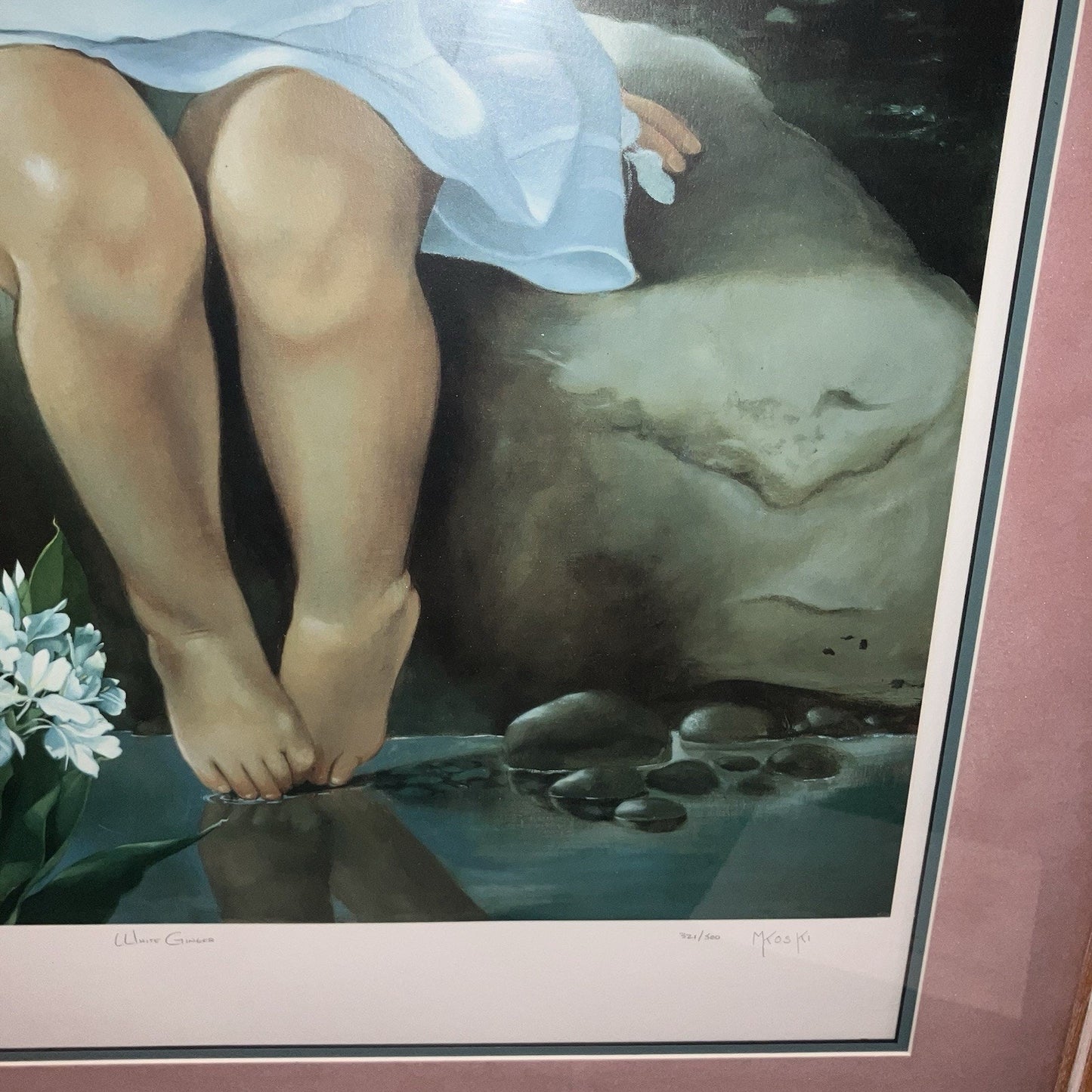 Art Mary Koski White Ginger 24x30”Lithograph / Serigraph 321/500 COA See Info