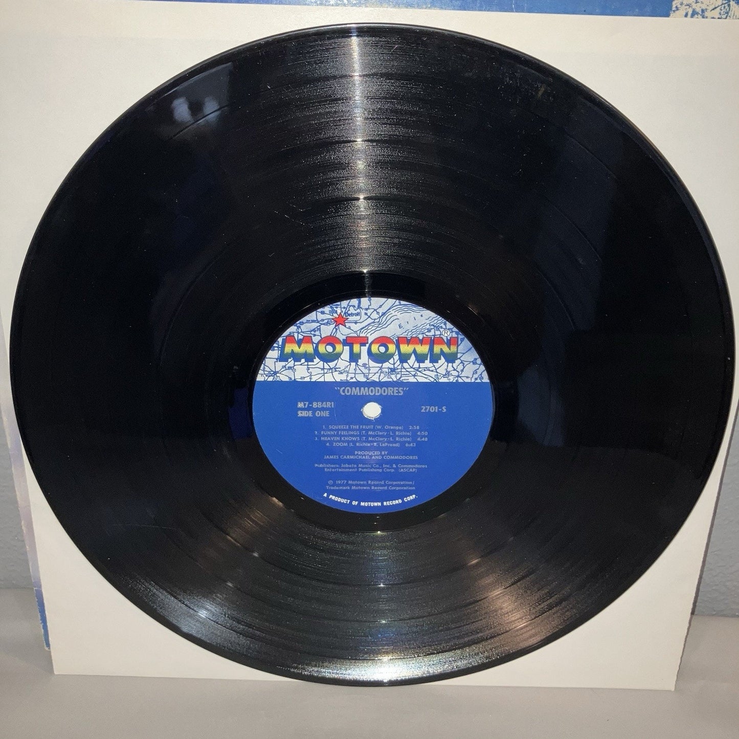 Vinyl Record Commodores Self Titled With Poster Signed Fascimile M88451 Motown