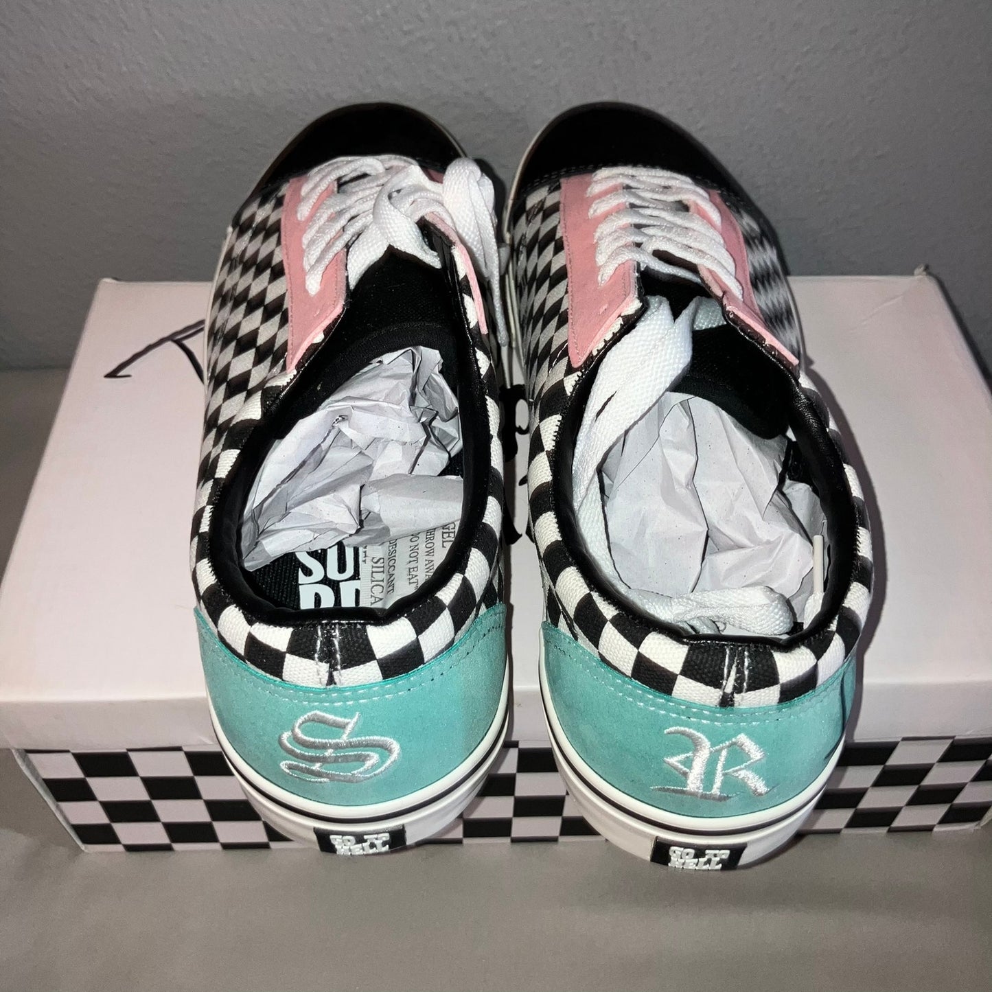 Signed Tyler Grosso Superrradical Checkered Shoes Euro 43 (10M USA) Autographed