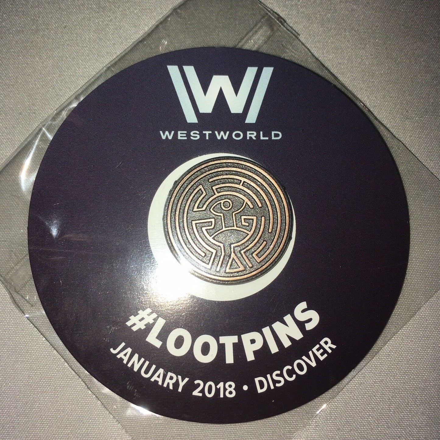 Collectible Sealed New Loot crate 3 Pin Lot Westworld Maze Unite 2 Bronze Trophy