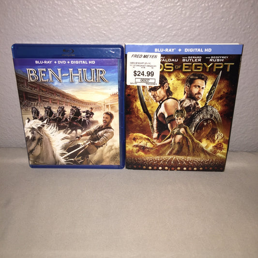 Blu-ray / Dvd Used Ben-Hur / Dvd Gods Of Egypt Lot Gerard Butler Coster-Waldau