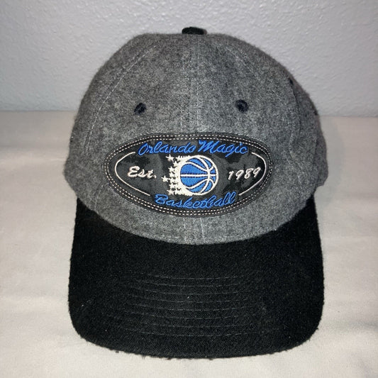 Orlando Magic Vintage Wool Hat Cap Sports Specialties Black Gray Strap Back Used