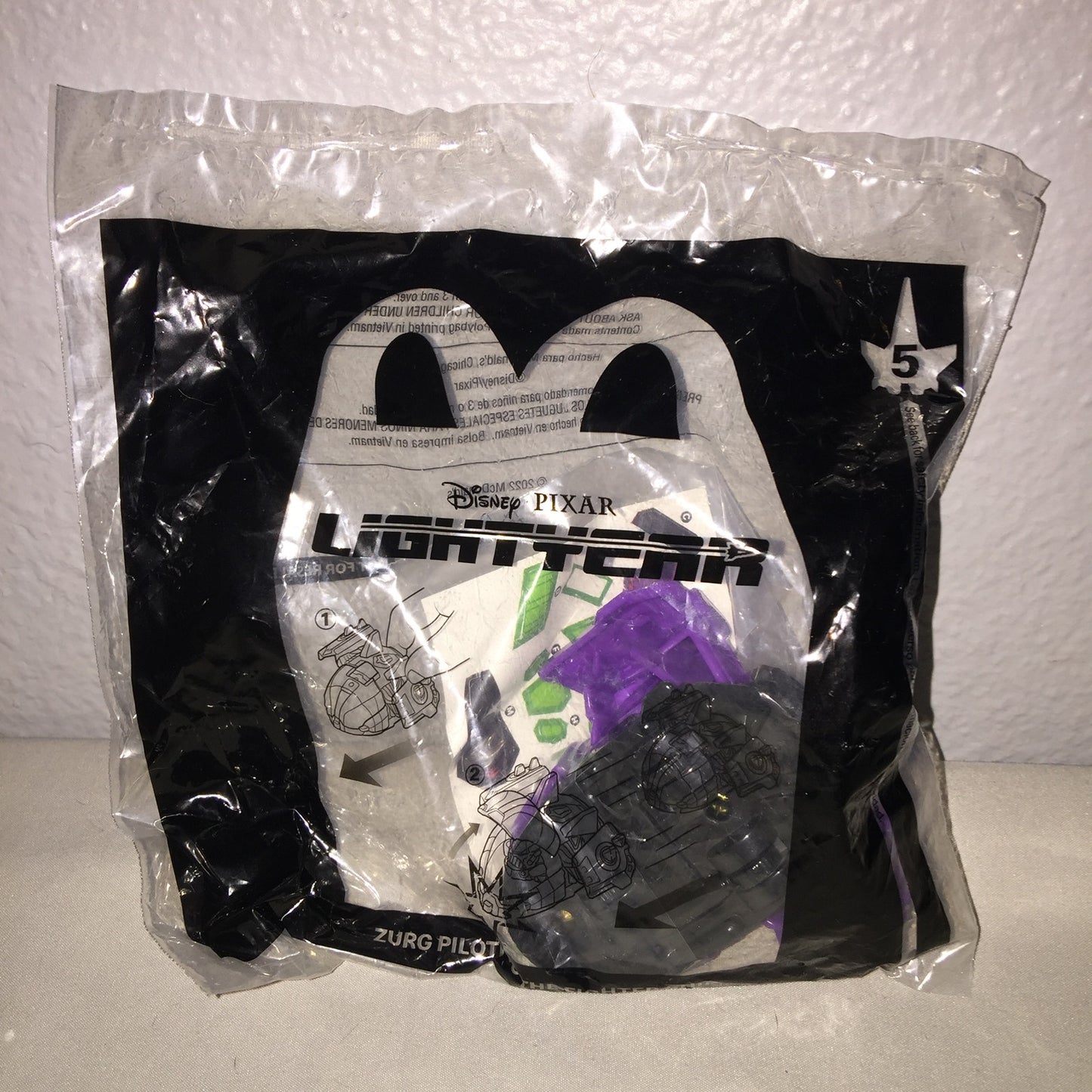 New 4 Buzz Lightyear Zurg Piloting The Fighter Ship #5 McDonald's FF Toy Lot