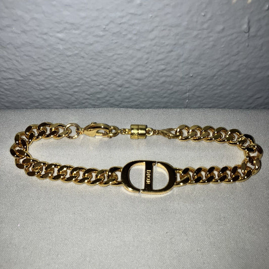Christian Dior 30 Montaigne Bracelet Gold Plated Unisex 7” See Info No Returns