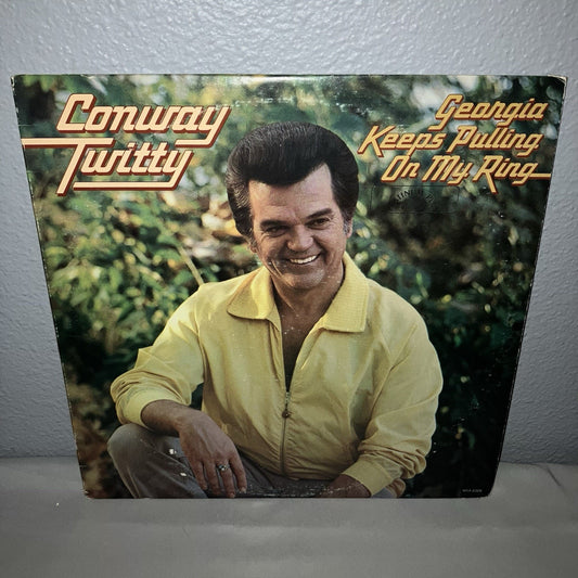 Vinyl Record Conway Twitty Georgia Keeps Pulling On My Ring Platinum Plus Works