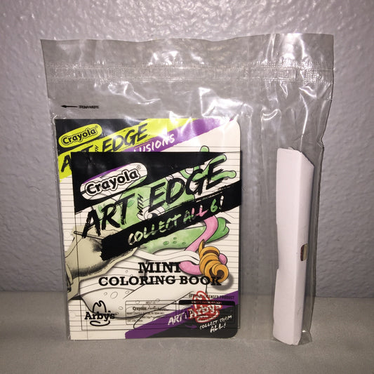 New Crayola Crayon Art Edge Mini Coloring Book Toy Collect All 6 Arby's FF Toy