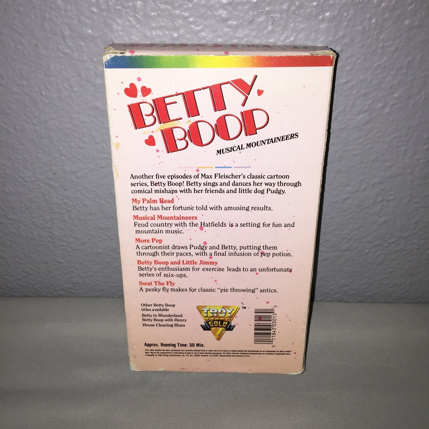 Vhs Used Betty Boop Musical Mountaineers Single Tape Troy Gold Viking Video
