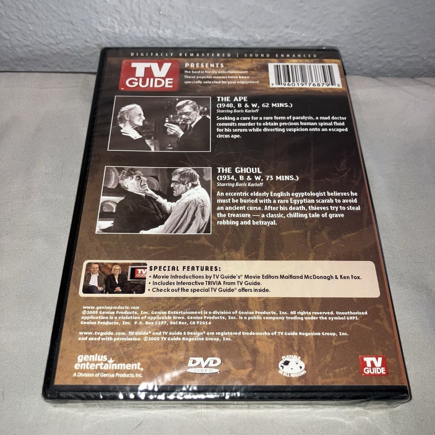 Dvd Sealed New Nwt Horror Classics Double Feature The Ape 1940 / The Ghoul 1934