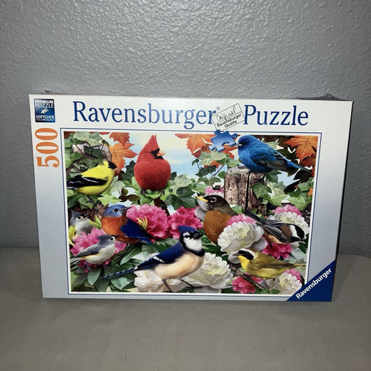 New Sealed Ravensburger Garden Birds 500 Piece Puzzle 142231 Cottagecore Decor