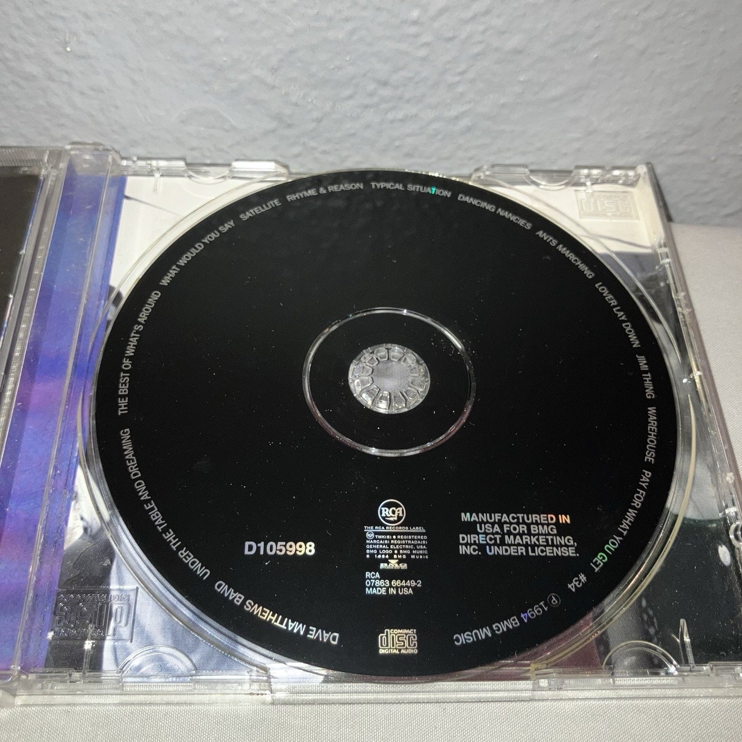 Cd Used Dave Matthews Band Under the Table & Dreaming Direct Release See Pics