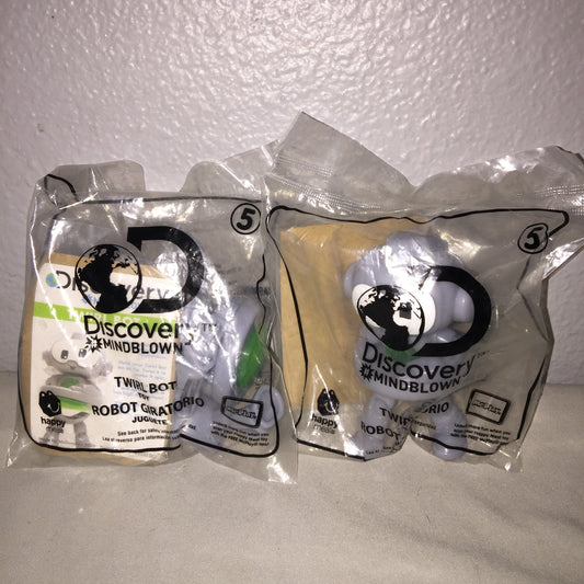 New 2 Pc Twirl Bot #5 5 Discovery # Mindblown McDonald's Figure FF Toy Lot Of 2