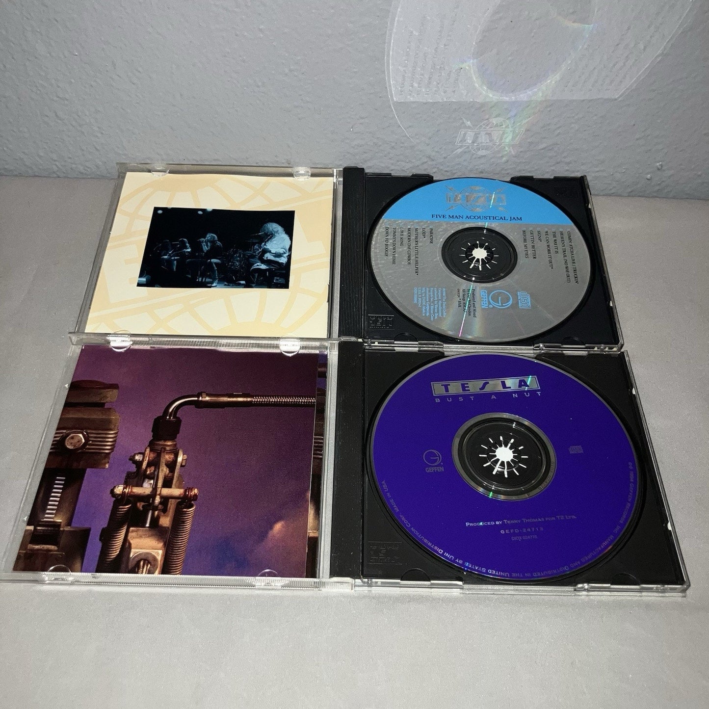 Cd Used Tesla Five 5 Man Acoustical Jam Live Recording / Bust A Nut Album Record